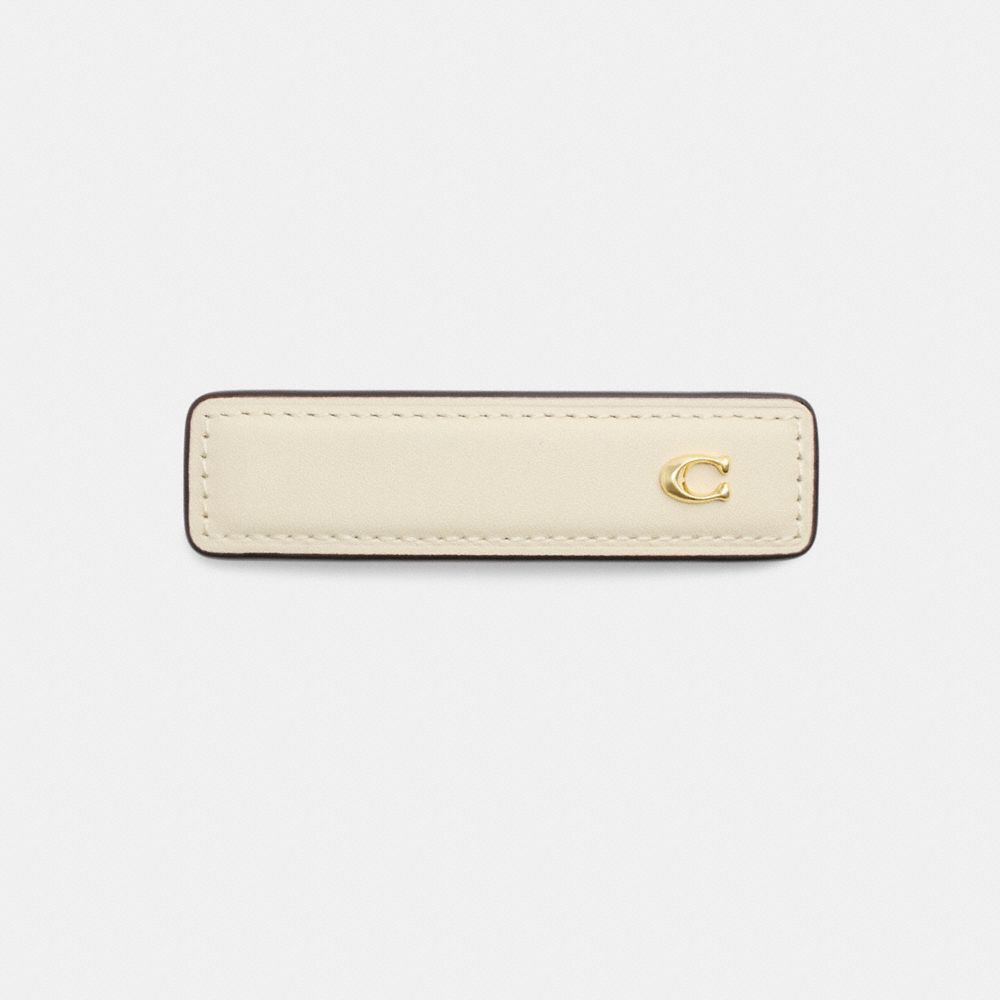 Coach Signature Leather Barrette Branco | COH866146
