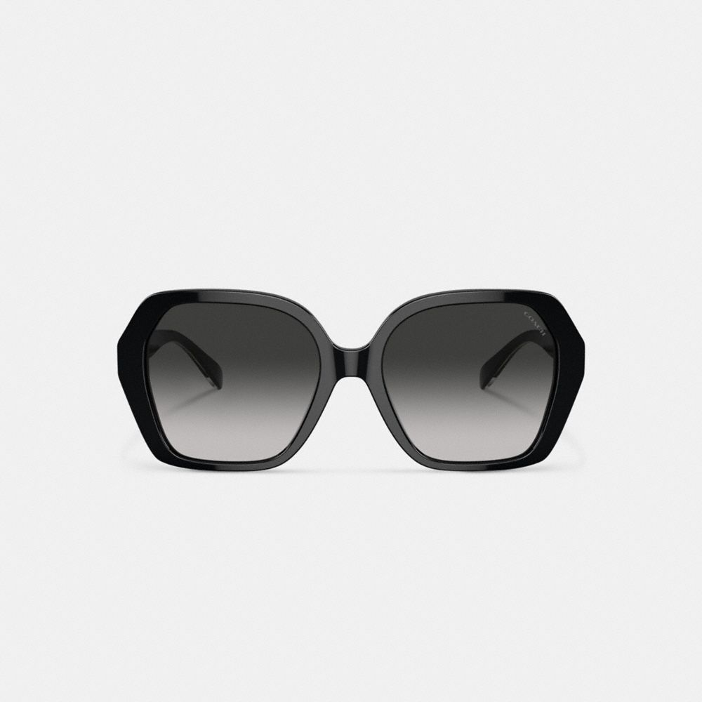 Coach Signature Ombré Geometric Square Sunglasses Cinzentas | COH866348