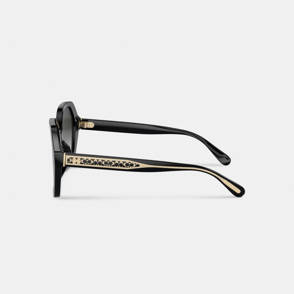 Coach Signature Ombré Geometric Square Sunglasses Cinzentas | COH866348