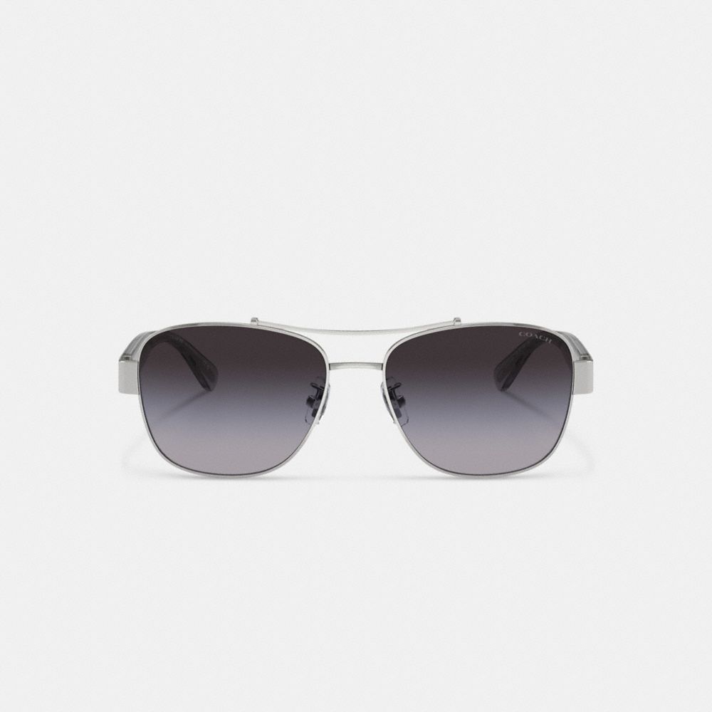Coach Signature Ombré Narrow Pilot Sunglasses Cinzentas | COH866346