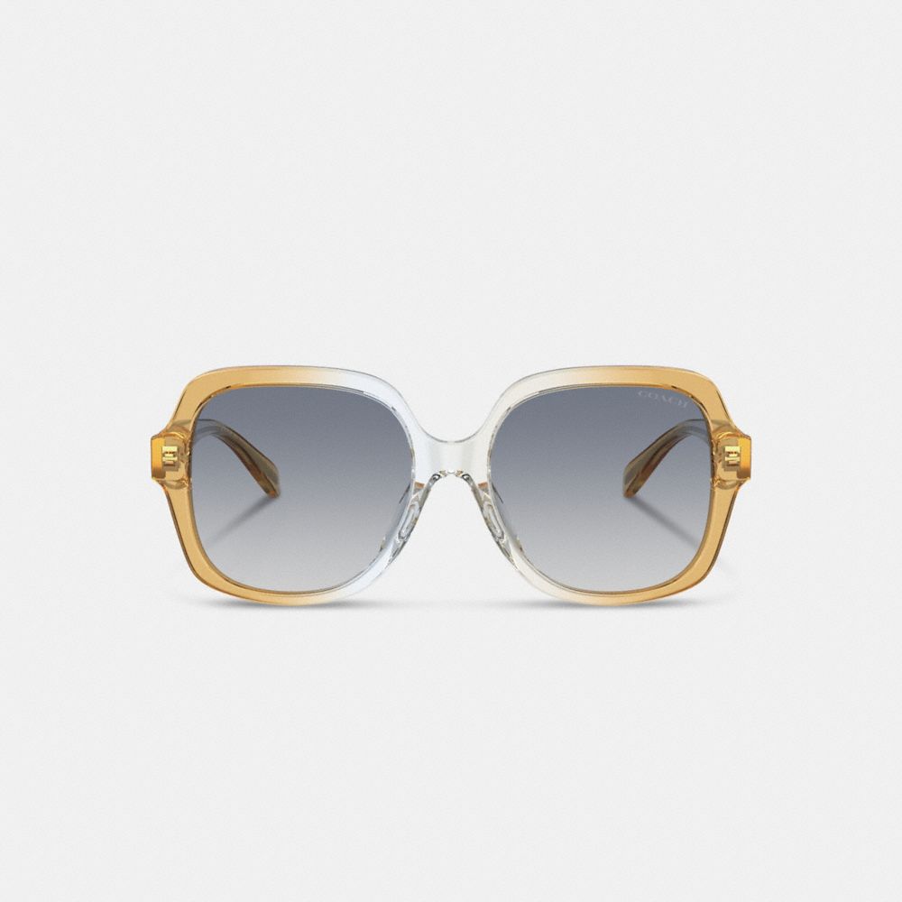 Coach Signature Ombré Oversized Square Sunglasses Azuis | COH866332