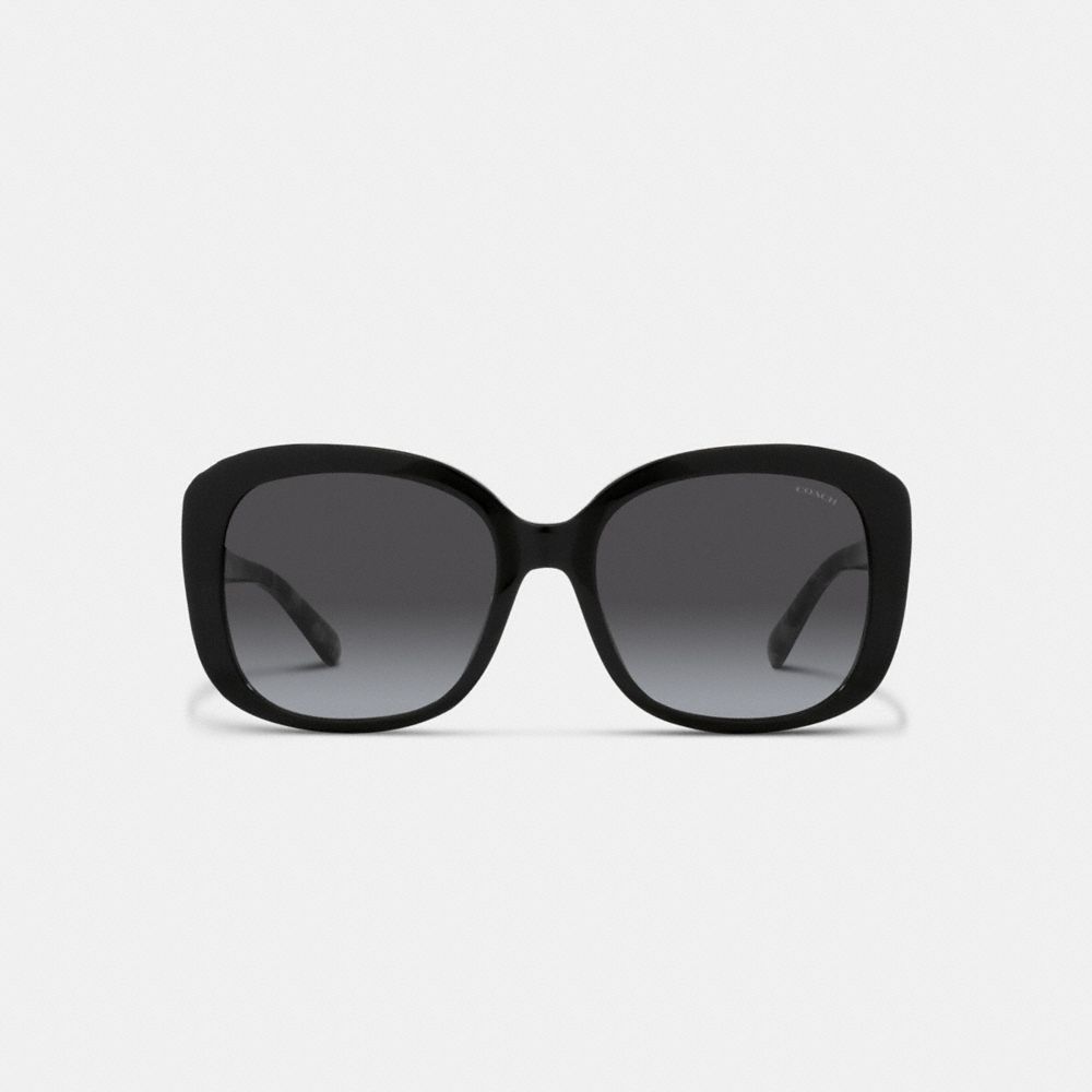 Coach Signature Oversized Square Sunglasses Pretas Pretas | COH866350