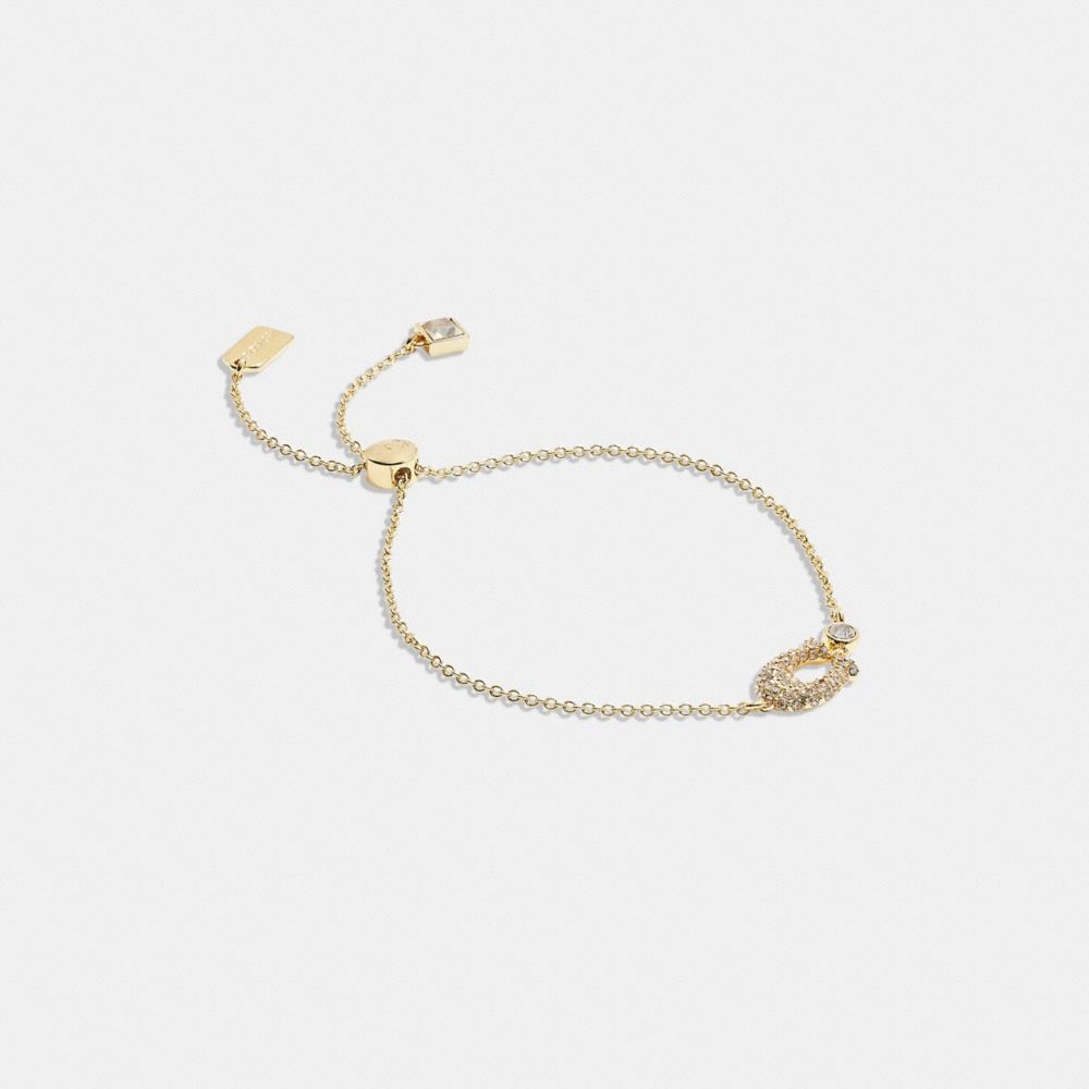 Coach Signature Pavé Slider Bracelet Douradas | COH866087