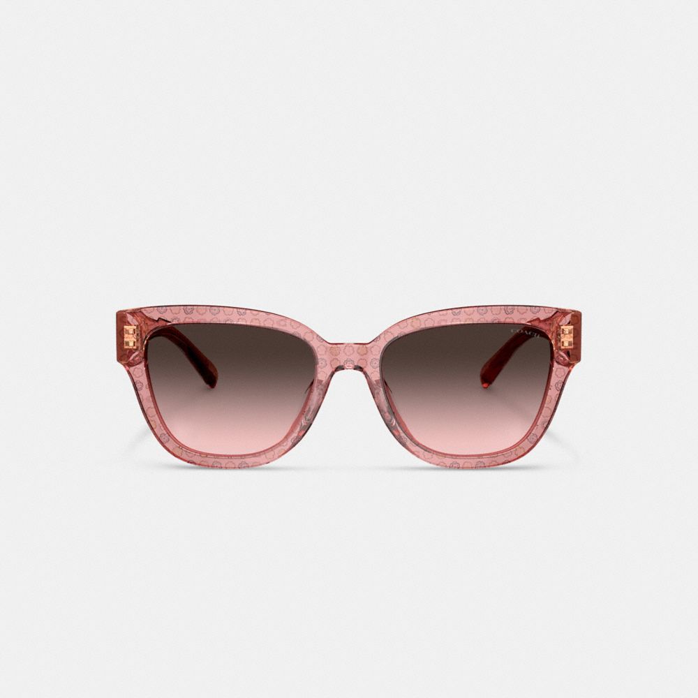 Coach Signature Round Sunglasses Rosa | COH866334