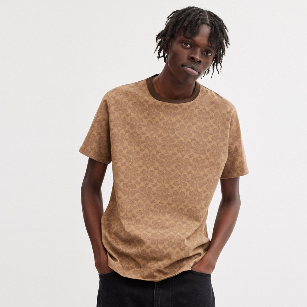 Coach Signature T Shirt Marrom | COH866907