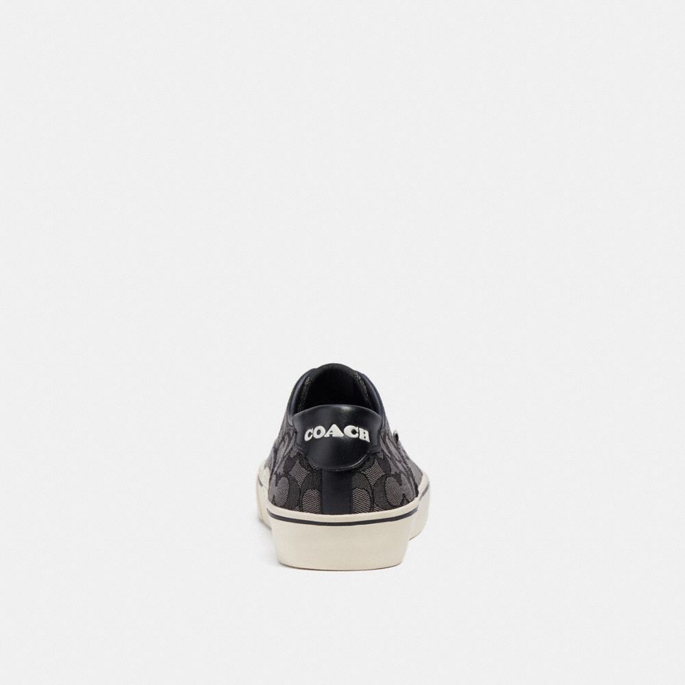 Coach Skate Lace Up Sneaker In Signature Jacquard Pretas | COH866790