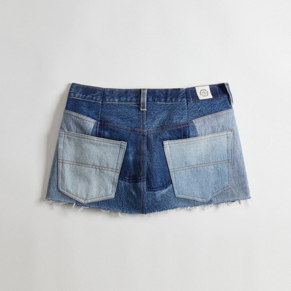 Coach Skirt In Repurposed Denim Azuis | COH866020