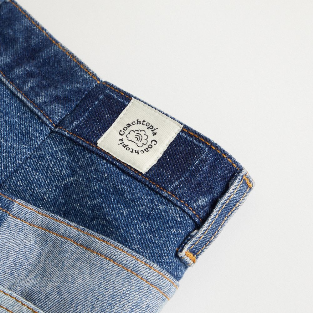 Coach Skirt In Repurposed Denim Azuis | COH866020
