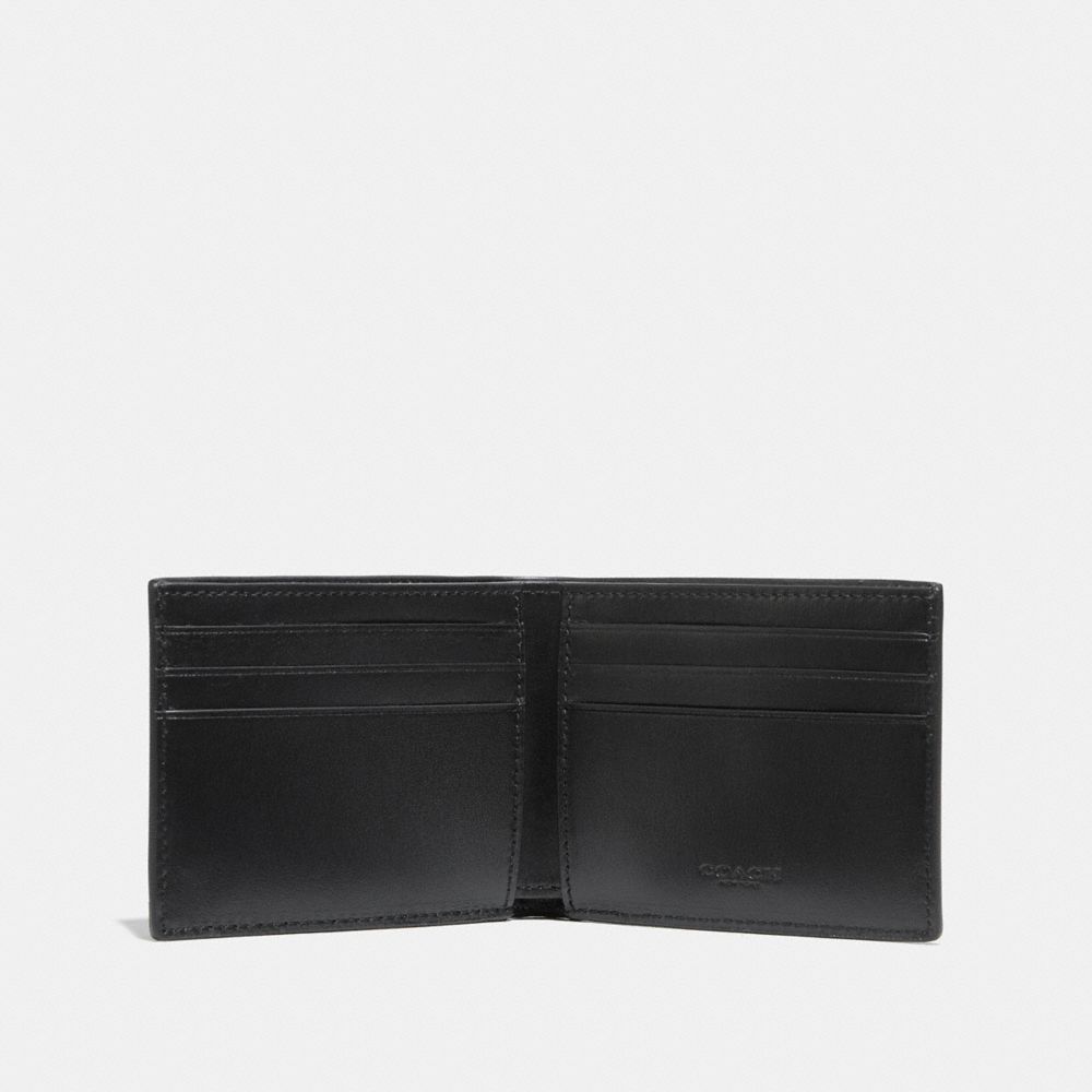 Coach Slim Billfold Wallet In Signature Canvas Cinzentas Pretas | COH866709