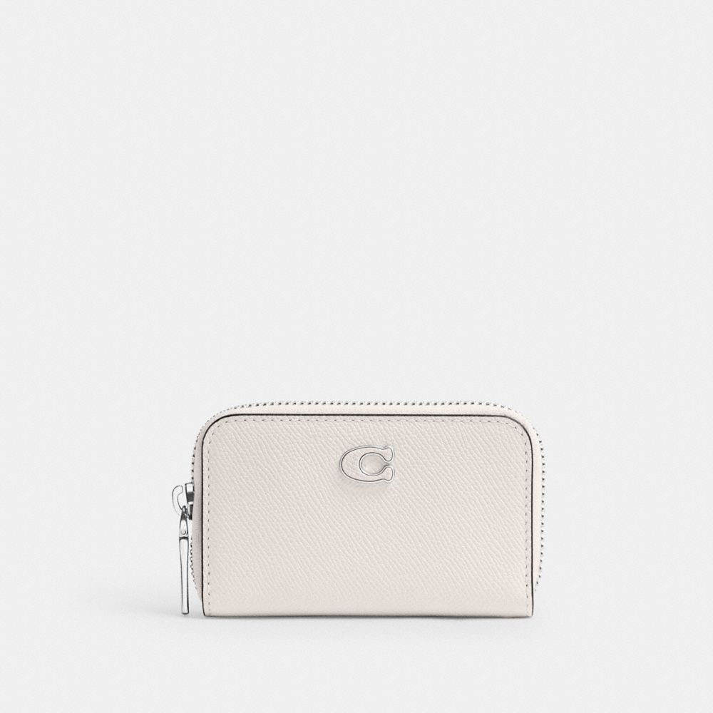 Coach Small Zip Around Card Case Branco | COH866738
