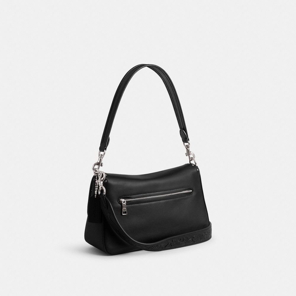 Coach Soft Tabby Shoulder Bag With Rivets Prateadas Pretas | COH864954