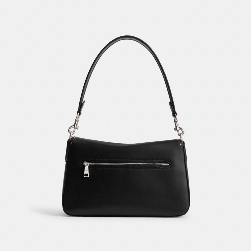 Coach Soft Tabby Shoulder Bag With Rivets Prateadas Pretas | COH864954