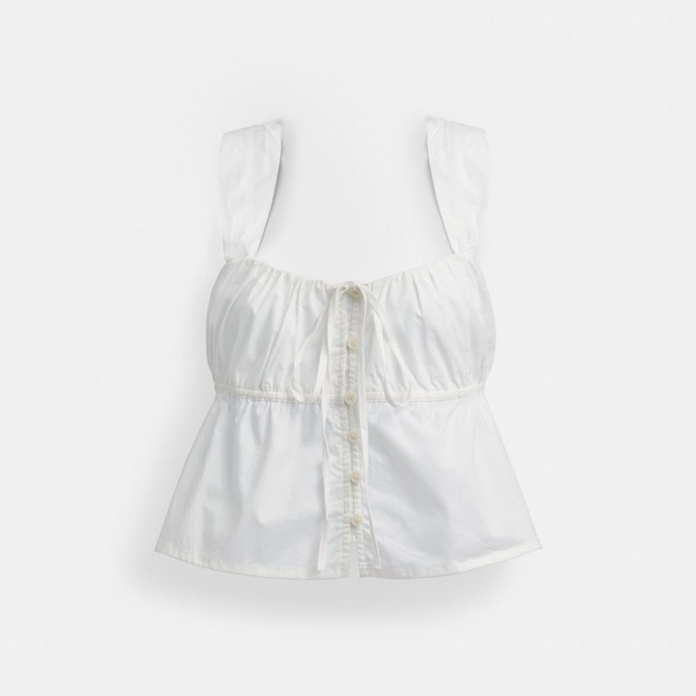 Coach Solid Top In Organic Cotton Branco | COH866017