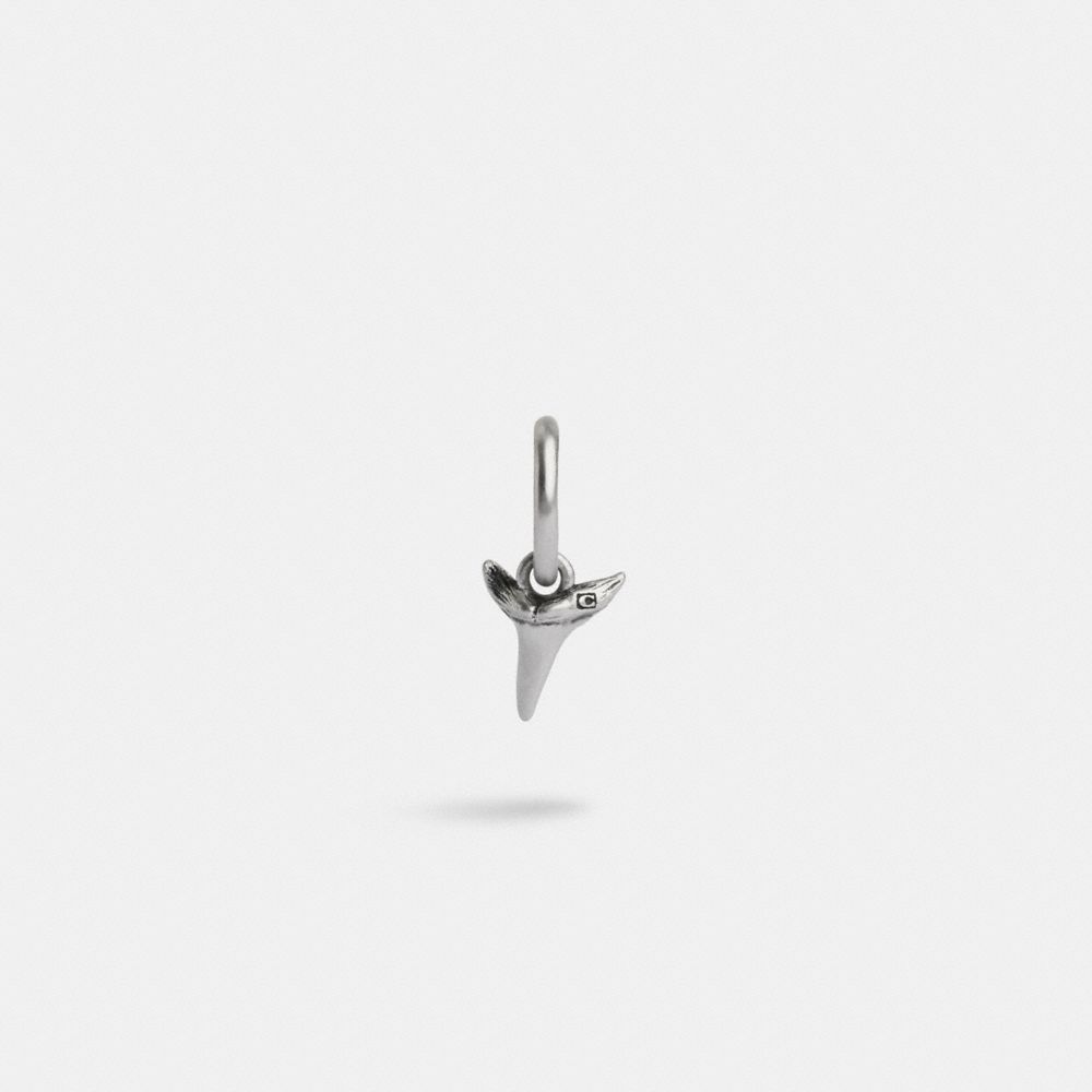 Coach Sterling Silver Shark Tooth Single Huggie Earring Prateadas | COH867027