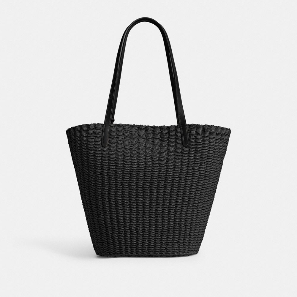 Coach Straw Tote Prateadas Pretas | COH865087