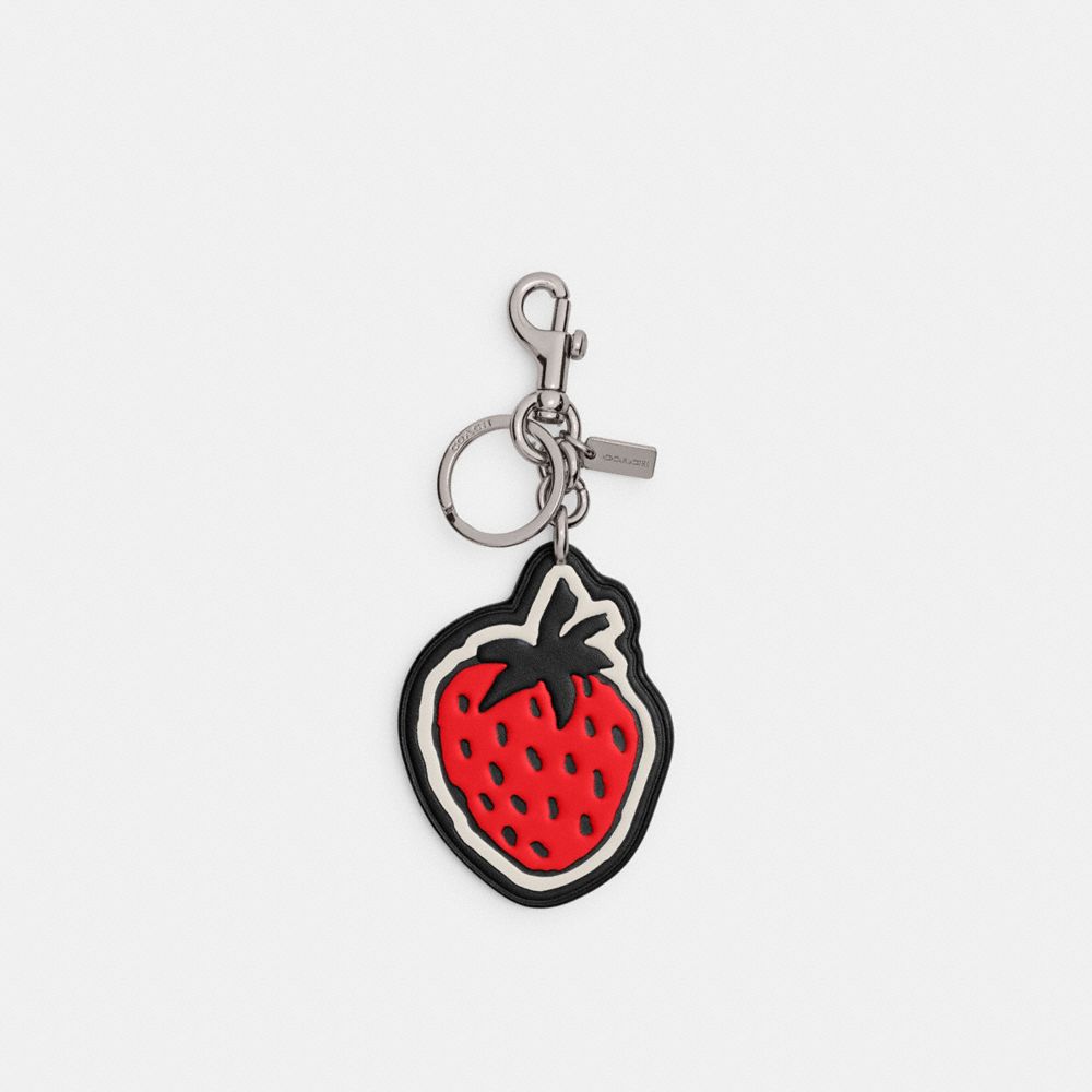 Coach Strawberry Bag Charm Prateadas Pretas | COH866477