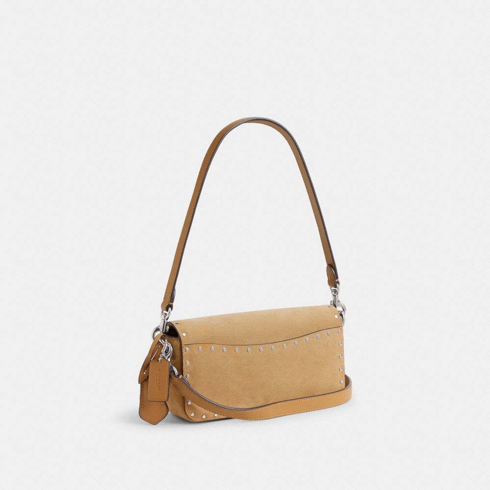 Coach Studio Baguette Bag With Rivets Prateadas | COH864874