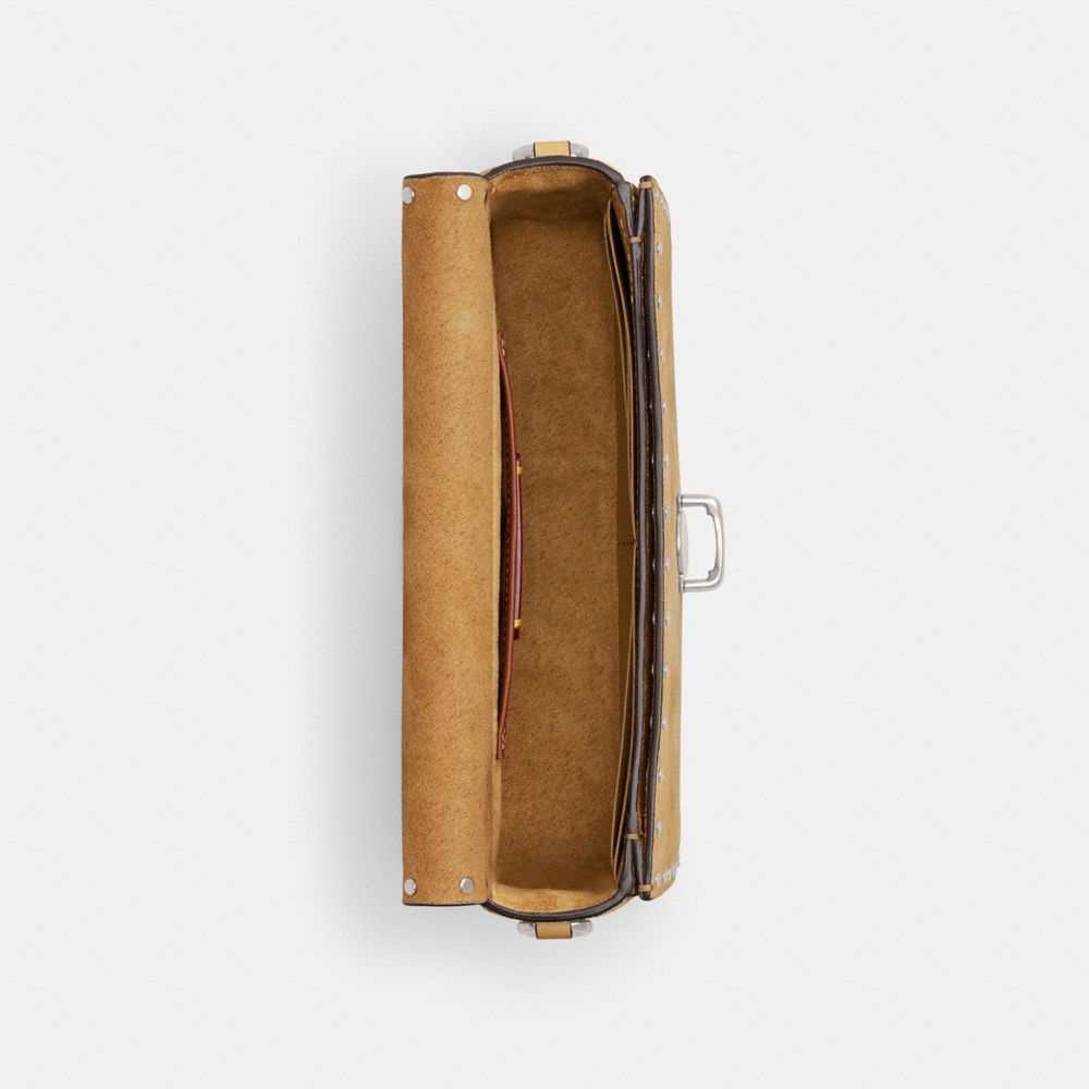 Coach Studio Baguette Bag With Rivets Prateadas | COH864874