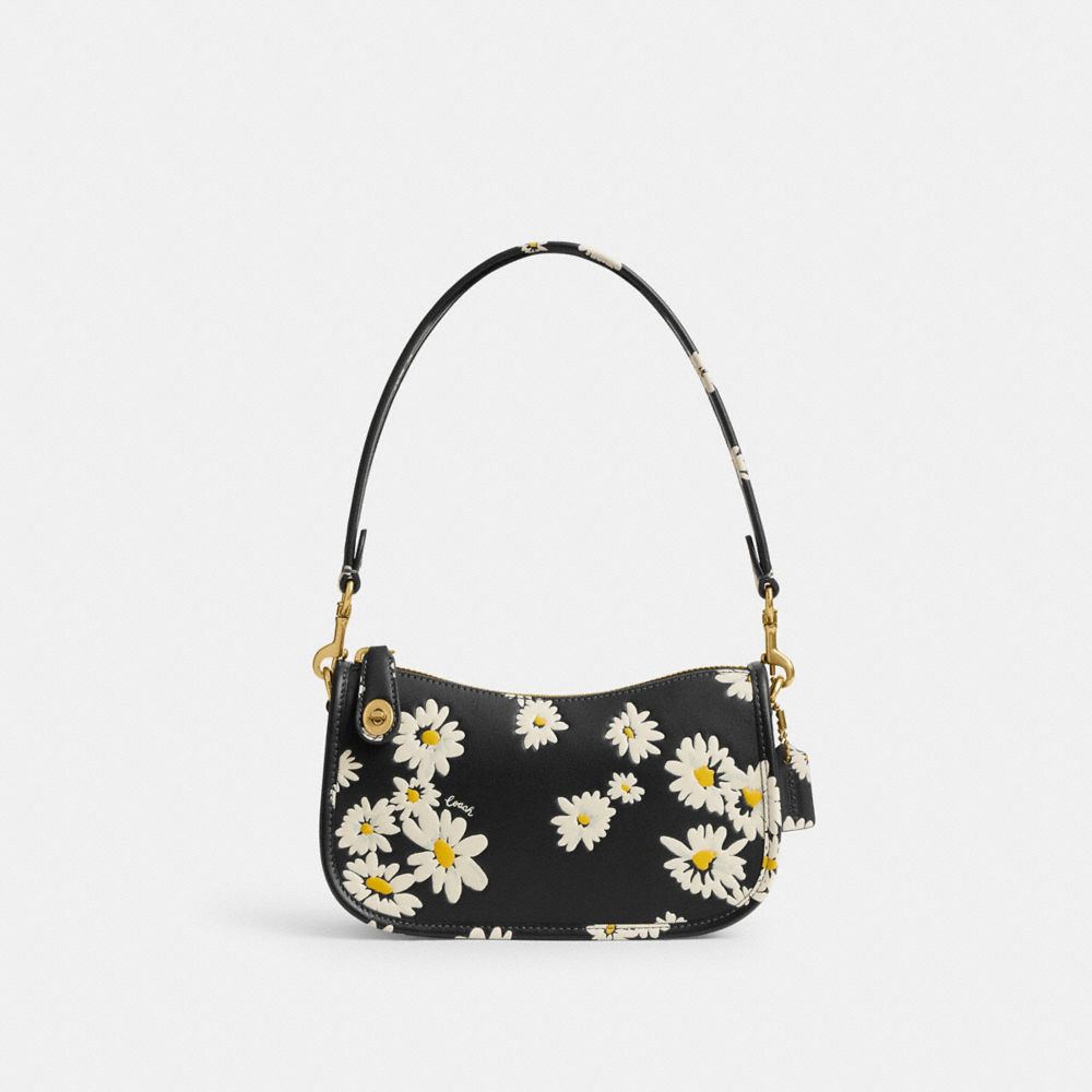 Coach Swinger Bag 20 With Floral Print Pretas Multicoloridas | COH864835
