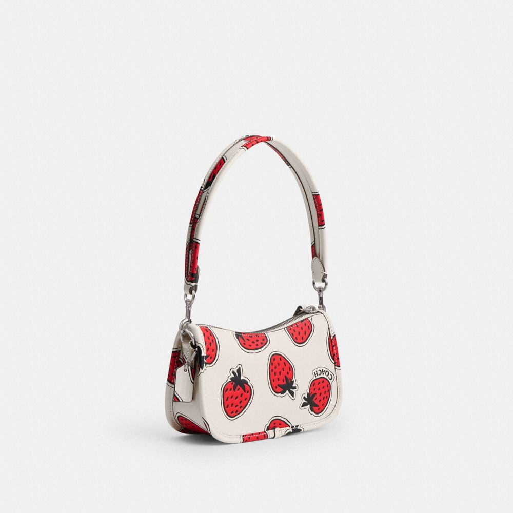 Coach Swinger Bag 20 With Strawberry Print Prateadas Multicoloridas | COH864933