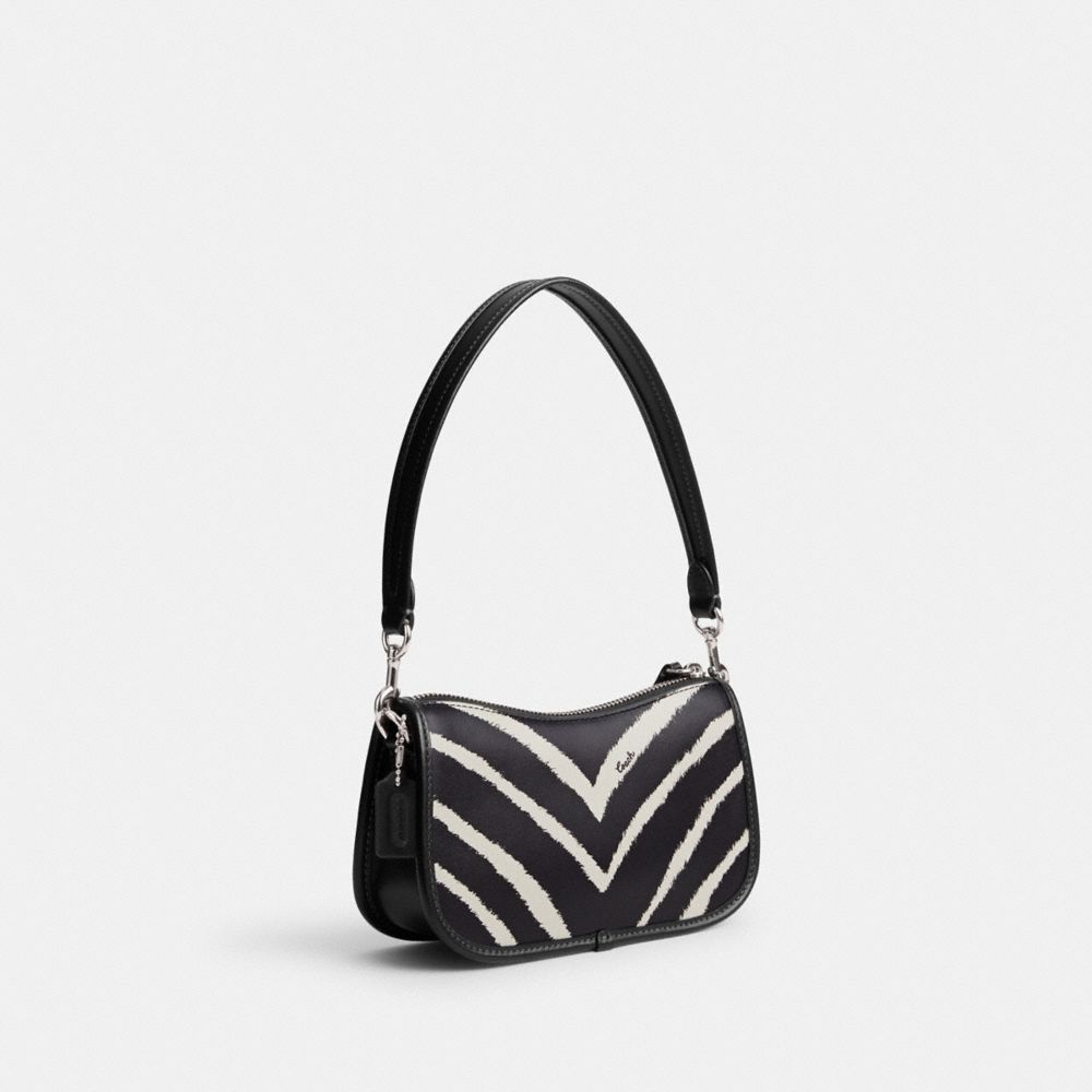 Coach Swinger Bag 20 With Zebra Print Prateadas | COH864934