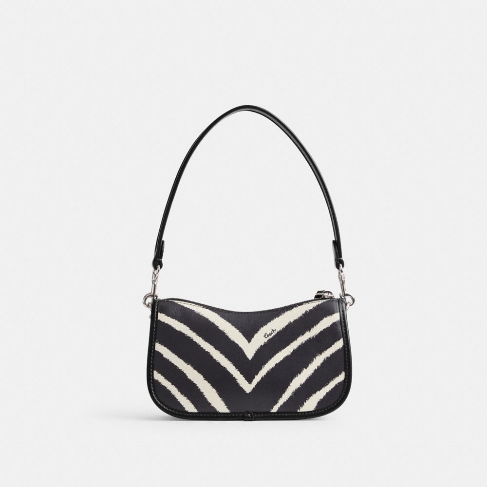 Coach Swinger Bag 20 With Zebra Print Prateadas | COH864934