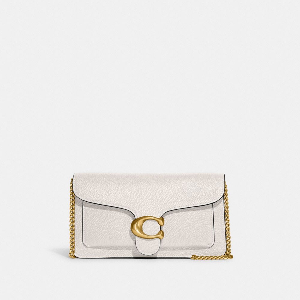 Coach Tabby Chain Clutch Branco | COH865248