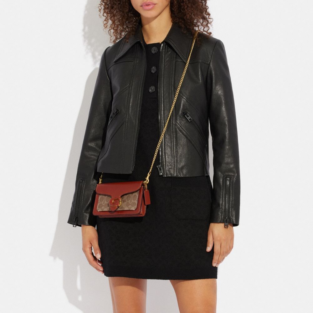 Coach Tabby Crossbody Wristlet In Signature Canvas Marrom Vermelhas | COH865639