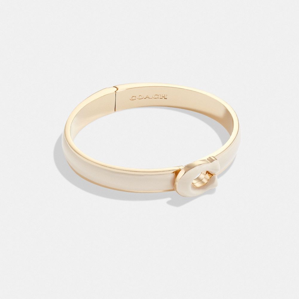 Coach Tabby Enamel Hinged Bangle Douradas | COH866078