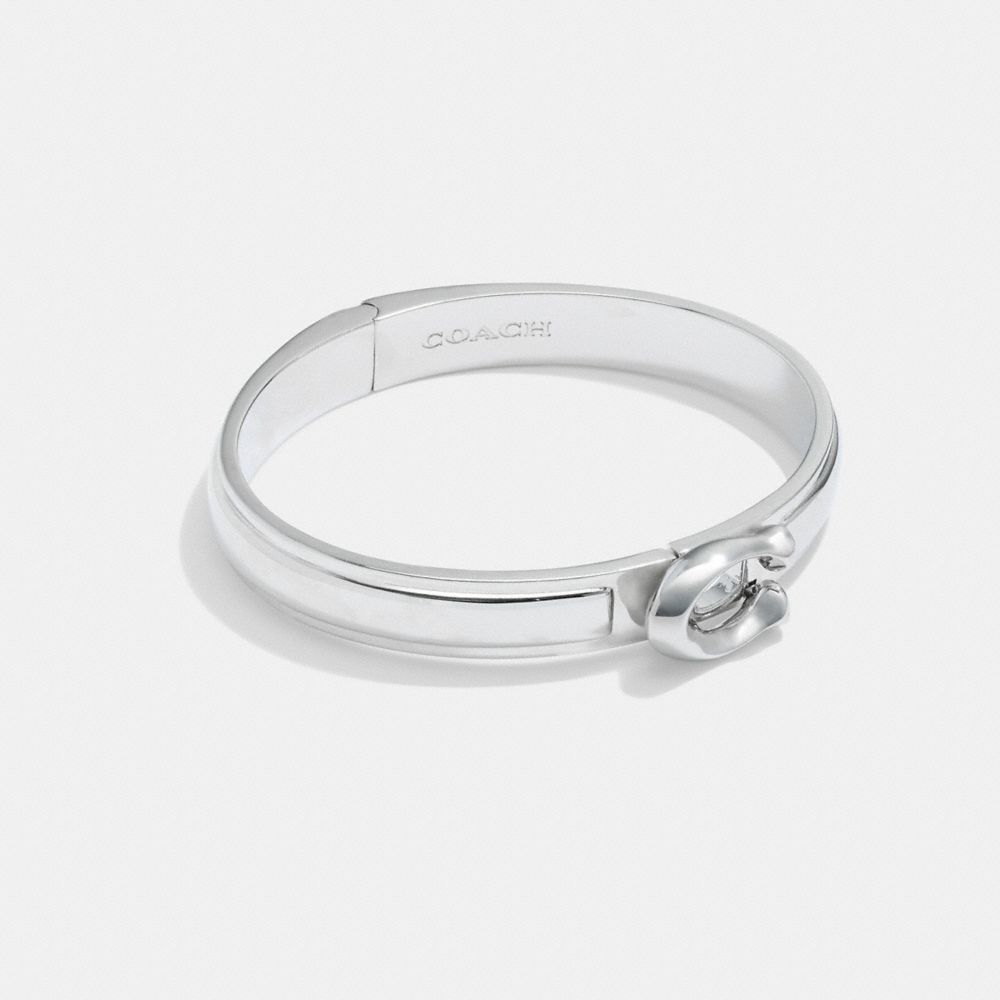 Coach Tabby Hinged Bangle Prateadas | COH866081