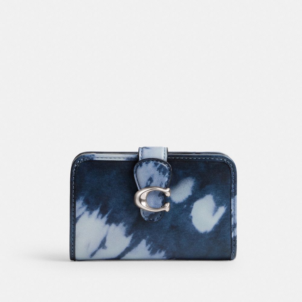 Coach Tabby Medium Wallet With Tie Dye Print Prateadas Azul Marinho | COH865511