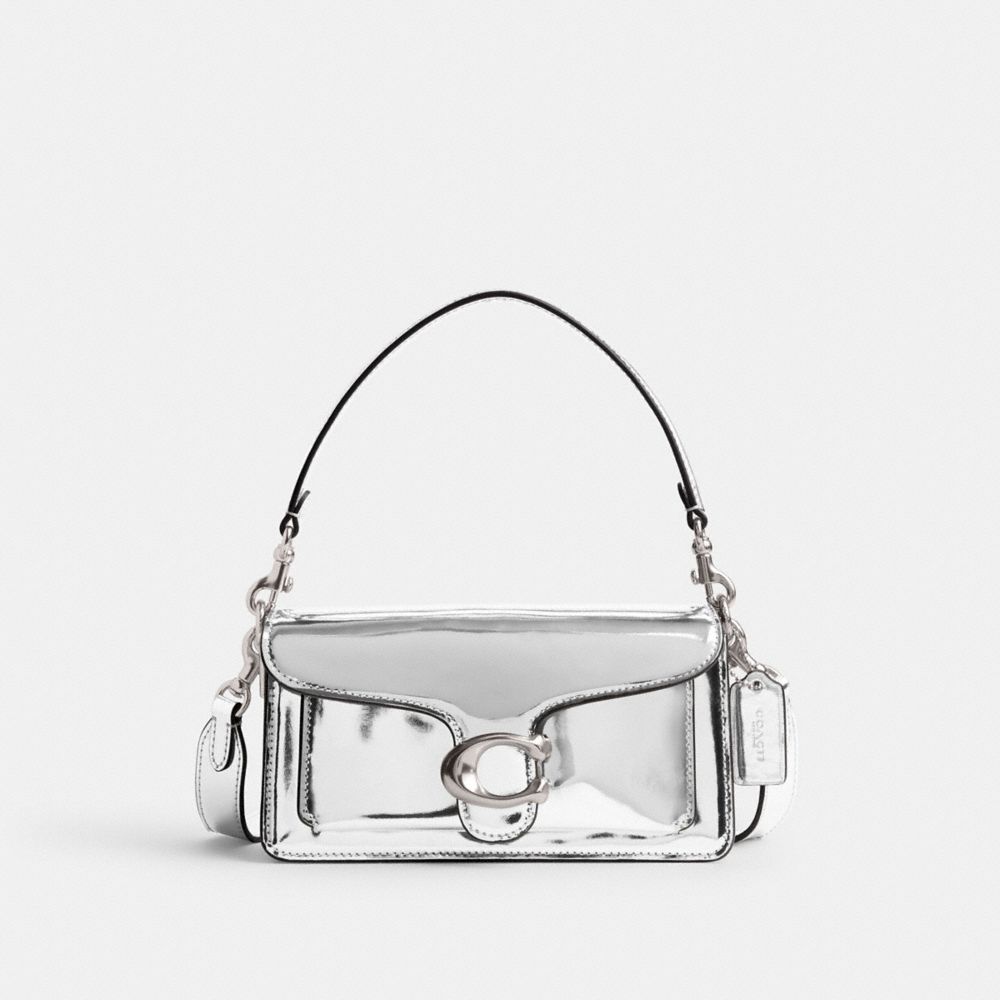 Coach Tabby Shoulder Bag 20 In Metallic Metal Prateadas Prateadas | COH864946