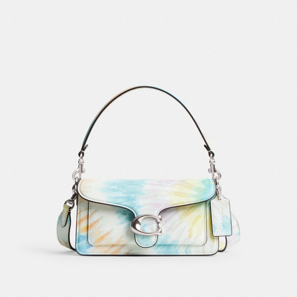 Coach Tabby Shoulder Bag 20 With Rainbow Tie Dye Print Prateadas Multicoloridas | COH864917