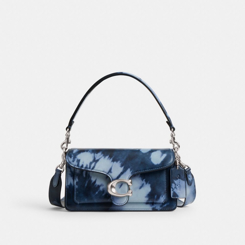 Coach Tabby Shoulder Bag 20 With Tie Dye Print Prateadas Azul Marinho | COH865363