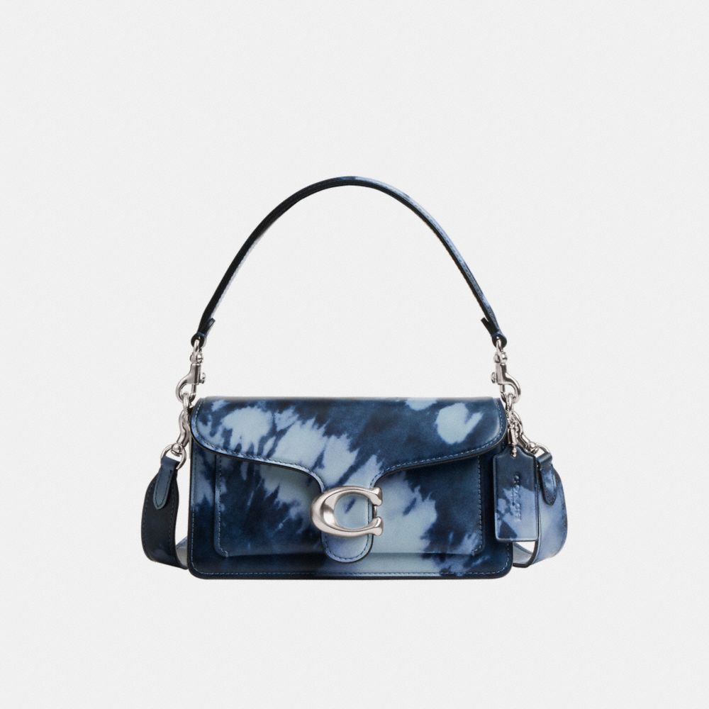 Coach Tabby Shoulder Bag 20 With Tie Dye Print Prateadas Azul Marinho | COH865363