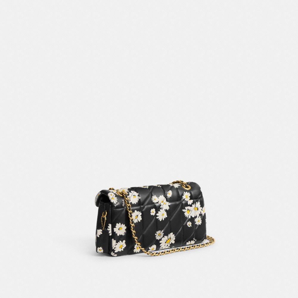 Coach Tabby Shoulder Bag 26 With Quilting And Floral Print Pretas Multicoloridas | COH864920
