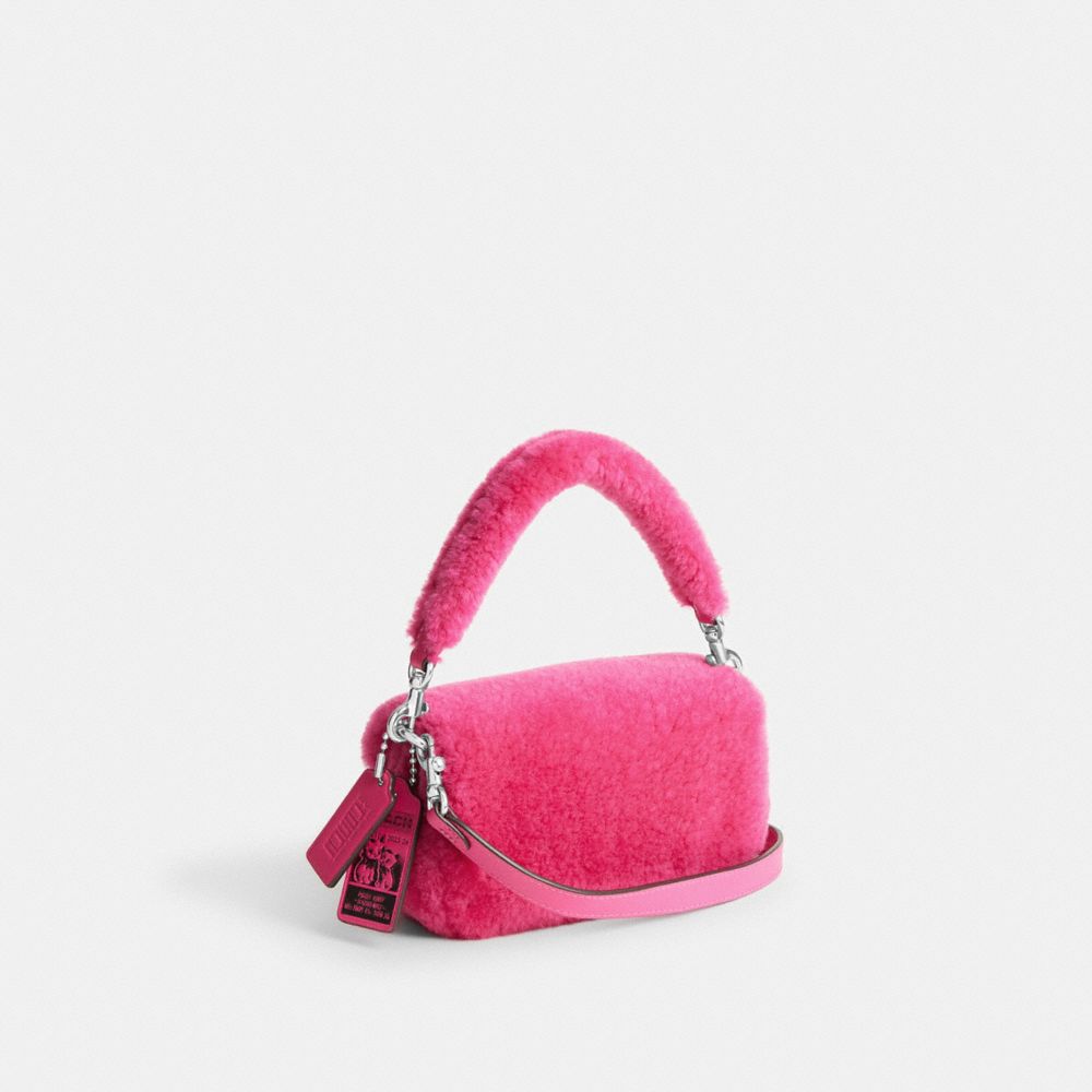 Coach The Lil Nas X Drop Tabby Shoulder Bag 18 In Shearling Prateadas Luz Fucsia | COH864886