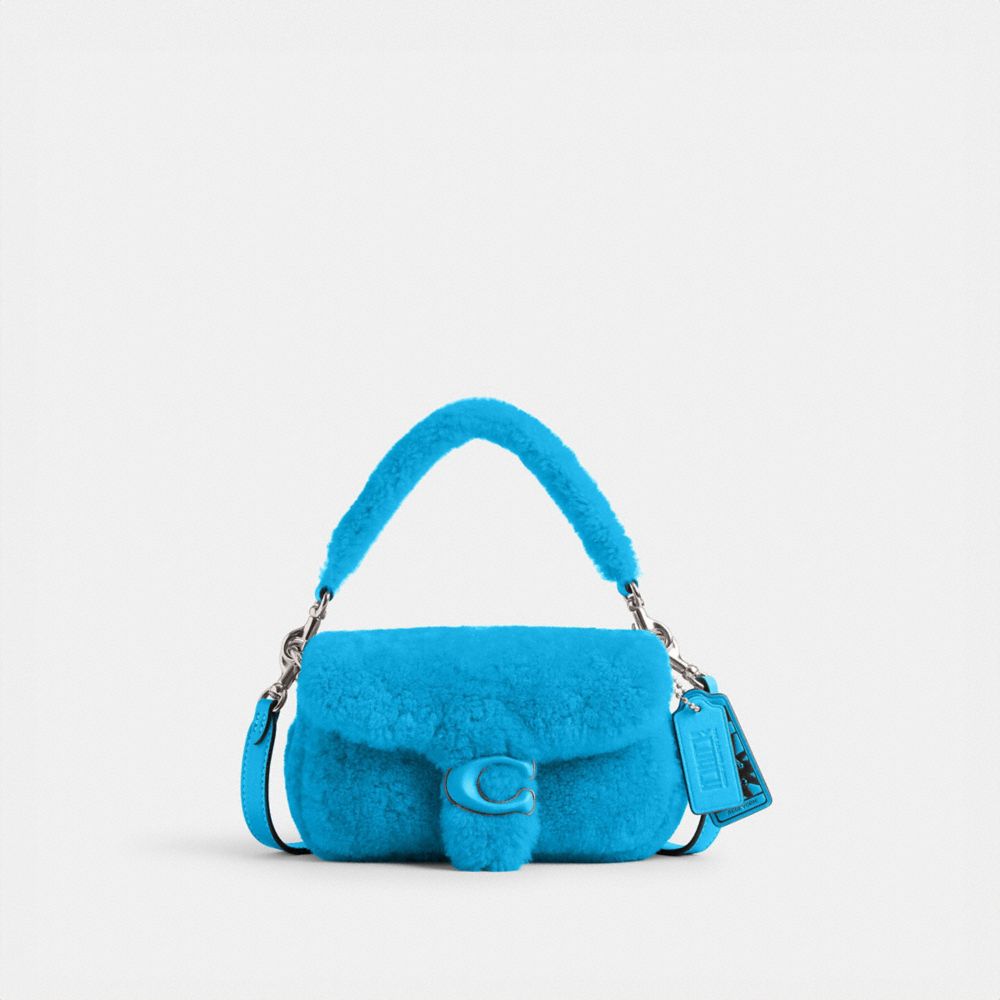 Coach The Lil Nas X Drop Tabby Shoulder Bag 18 In Shearling Prateadas Azuis | COH864804