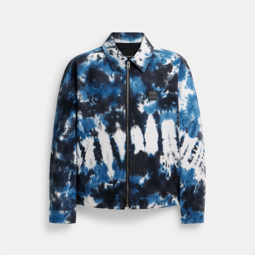 Coach Tie Dye Lightweight Jacket In Regenerative Cotton Azul Marinho | COH866879
