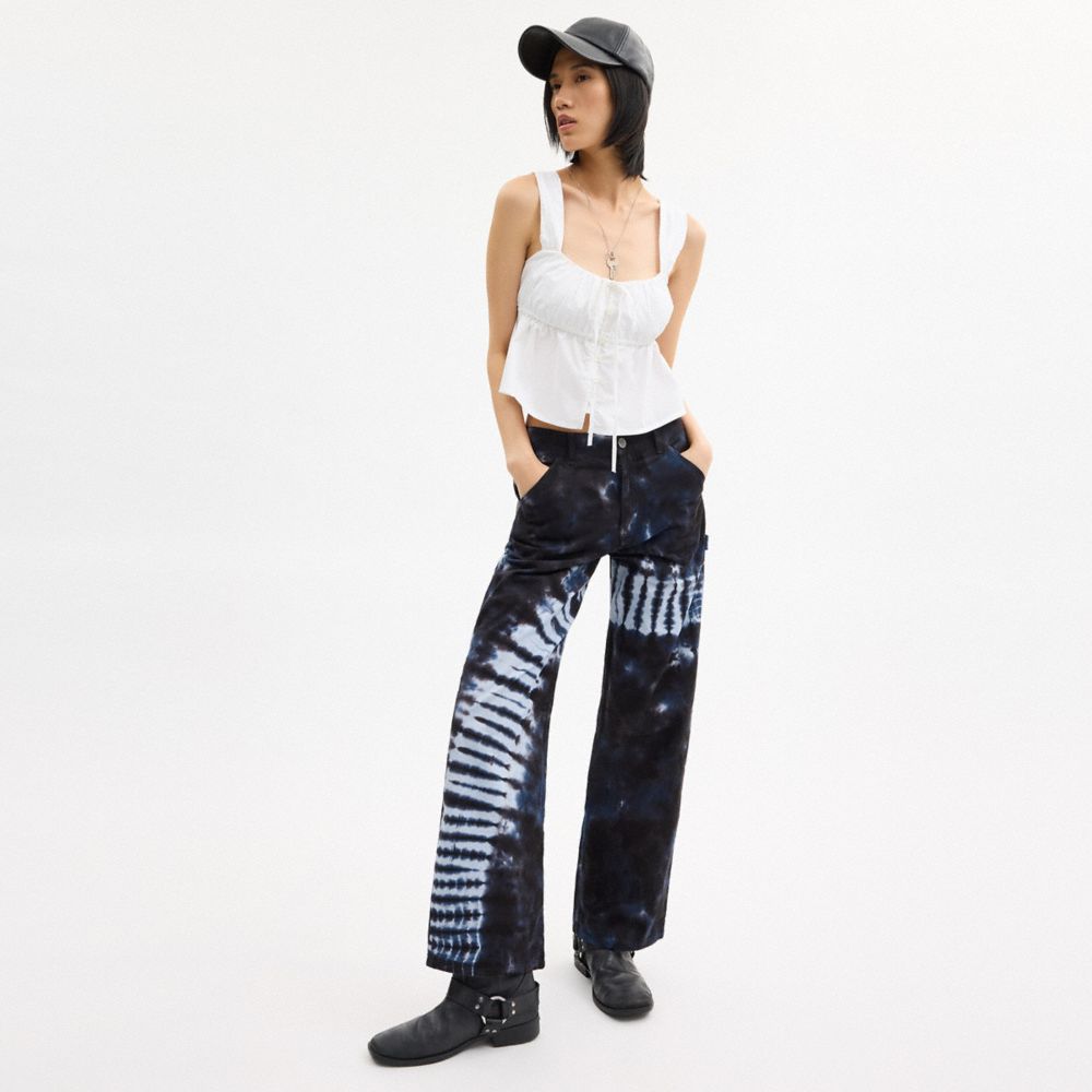 Coach Tie Dye Painter Pants In Organic Cotton Azuis Multicoloridas | COH866042