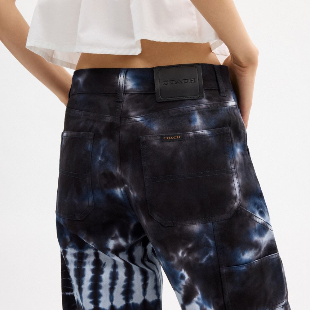 Coach Tie Dye Painter Pants In Organic Cotton Azuis Multicoloridas | COH866042