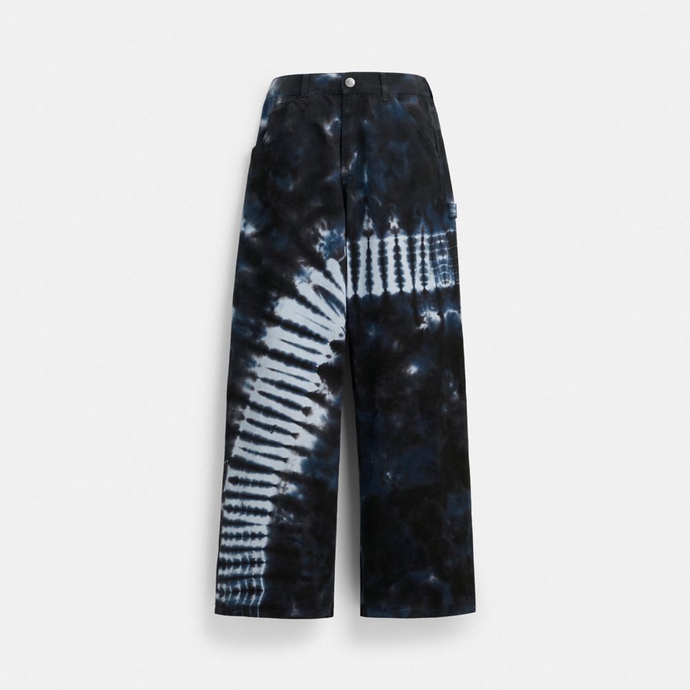 Coach Tie Dye Painter Pants In Organic Cotton Azuis Multicoloridas | COH866042