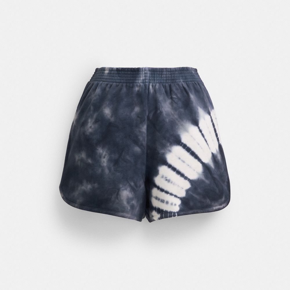 Coach Tie Dye Retro Shorts In Organic Cotton Azul Marinho Multicoloridas | COH866043