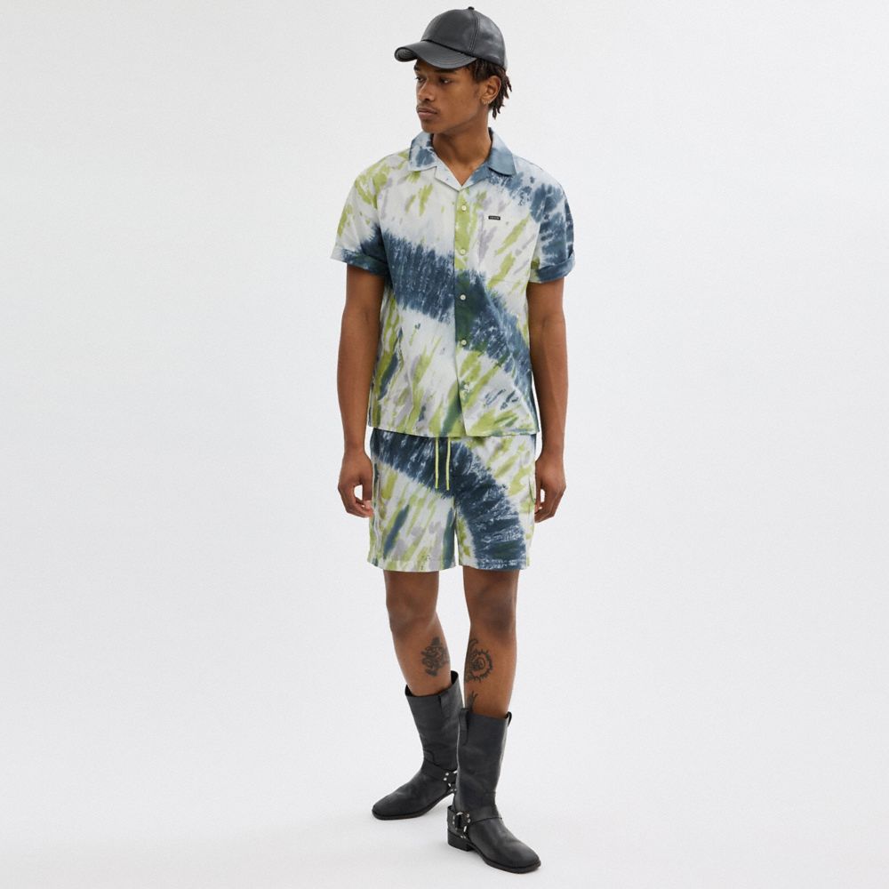 Coach Tie Dye Shirt In Organic Cotton Amarelas | COH866933