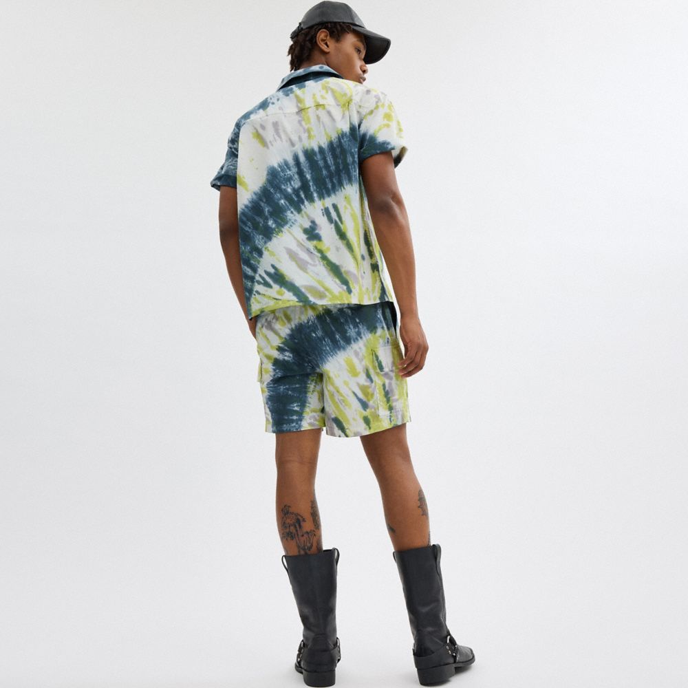 Coach Tie Dye Shirt In Organic Cotton Amarelas | COH866933