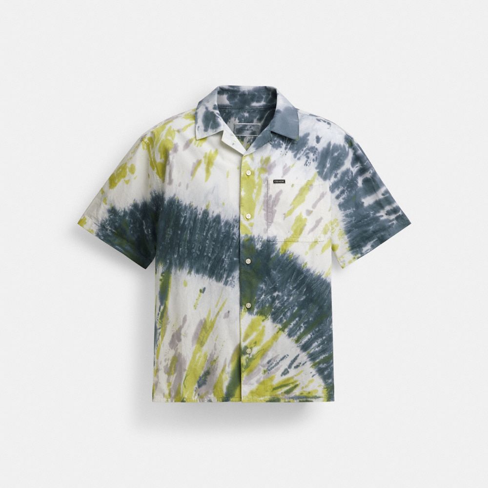 Coach Tie Dye Shirt In Organic Cotton Amarelas | COH866933