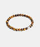 Coach Tiger’s Eye Beaded Bracelet Prateadas Marrom | COH867031