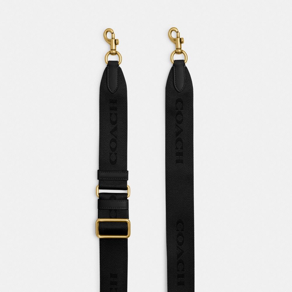 Coach Tonal Signature Webbing Strap Pretas | COH866431