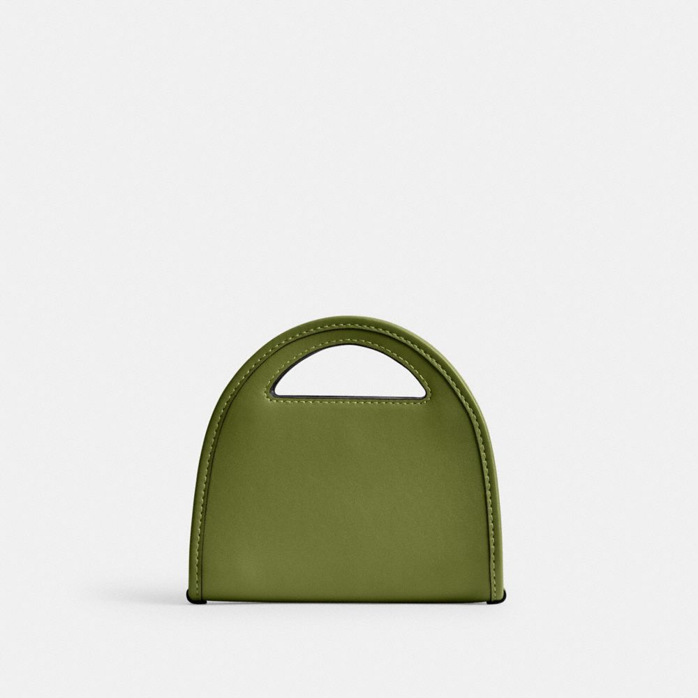 Coach Top Handle Card Case Prateadas Luz Verdes | COH865647