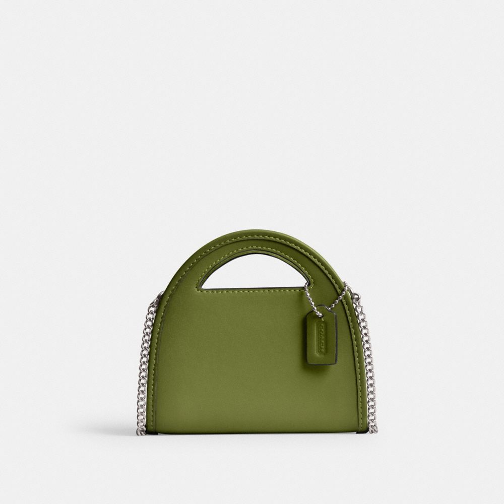 Coach Top Handle Card Case Prateadas Luz Verdes | COH865647